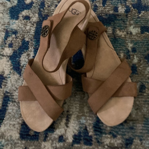 UGG Shoes - UGG Brown Strappy Sandals with Cushioned Insole
